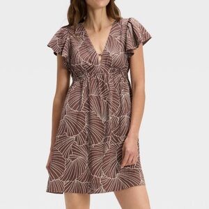 Brown flutter dress